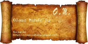 Olasz Mihály névjegykártya
